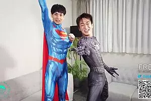 Japanese twink superheroes in action