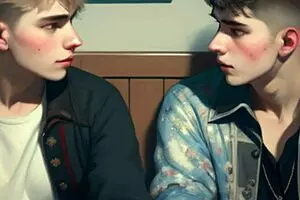 Straight twinks try out college life