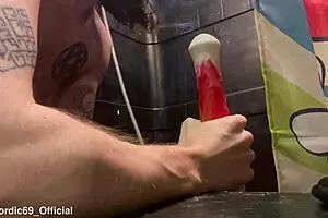 just a twink goin wild on a huge horse toy