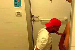 hey, middle eastern guy, want a long blowjob in this public toilet?
