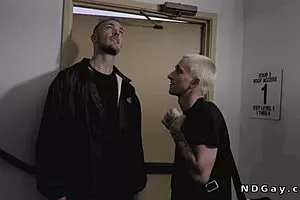 Security guard ANAL FUCKS blond guy for wild fun