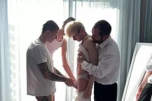 Straight twink learns anal and blowjobs